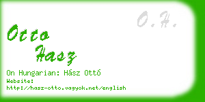 otto hasz business card